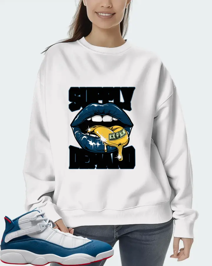 Jordan 6 Rings Sneaker Matching White Sweatshirt (Supply Demand) - View 5