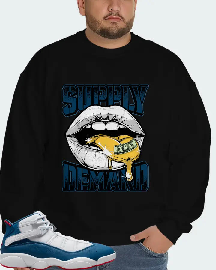 Jordan 6 Rings Sneaker Matching Black Sweatshirt (Supply Demand) - View 6