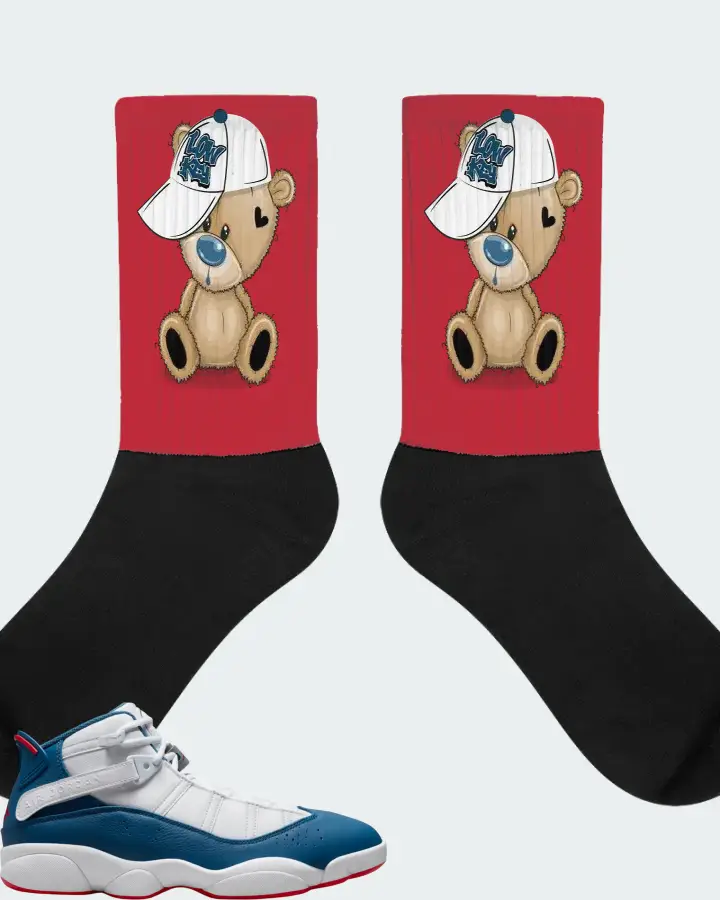 Jordan 6 Rings Sneaker Matching Red Socks - LOW KEY BEAR