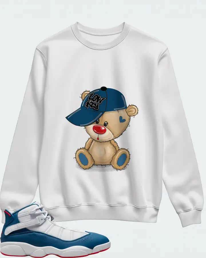 Jordan 6 Rings Sneaker Matching White Sweatshirt - LOW KEY BEAR