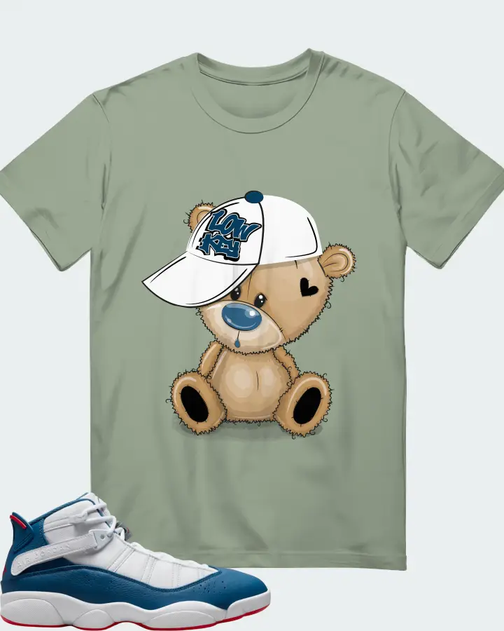 Jordan 6 Rings Sneaker Matching Sage T-Shirt - LOW KEY BEAR