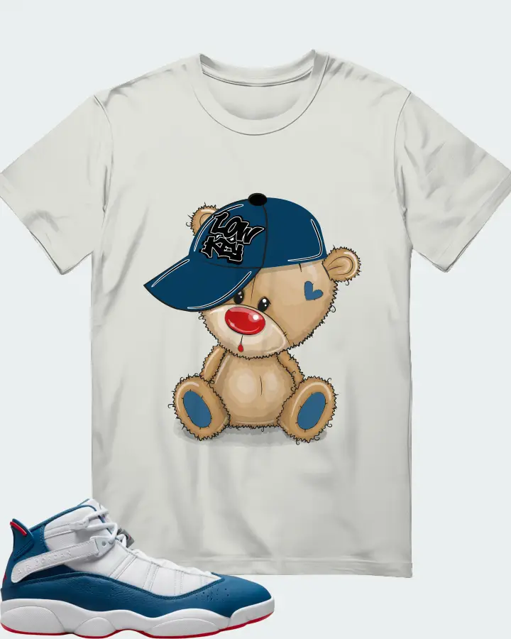 Jordan 6 Rings Sneaker Matching Silver T-Shirt - LOW KEY BEAR