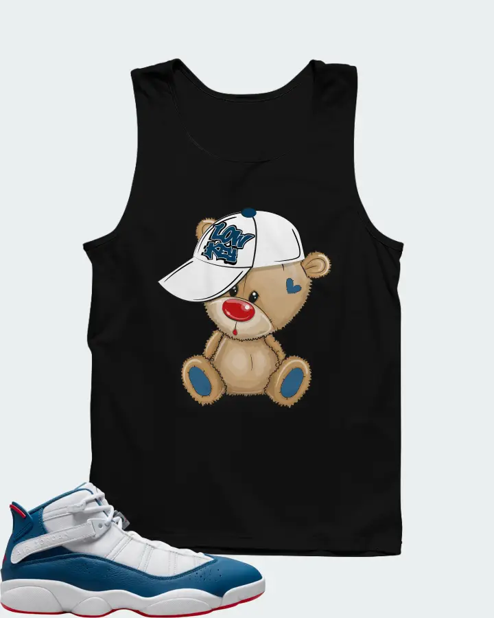 Jordan 6 Rings Sneaker Matching Black Tank Top - LOW KEY BEAR