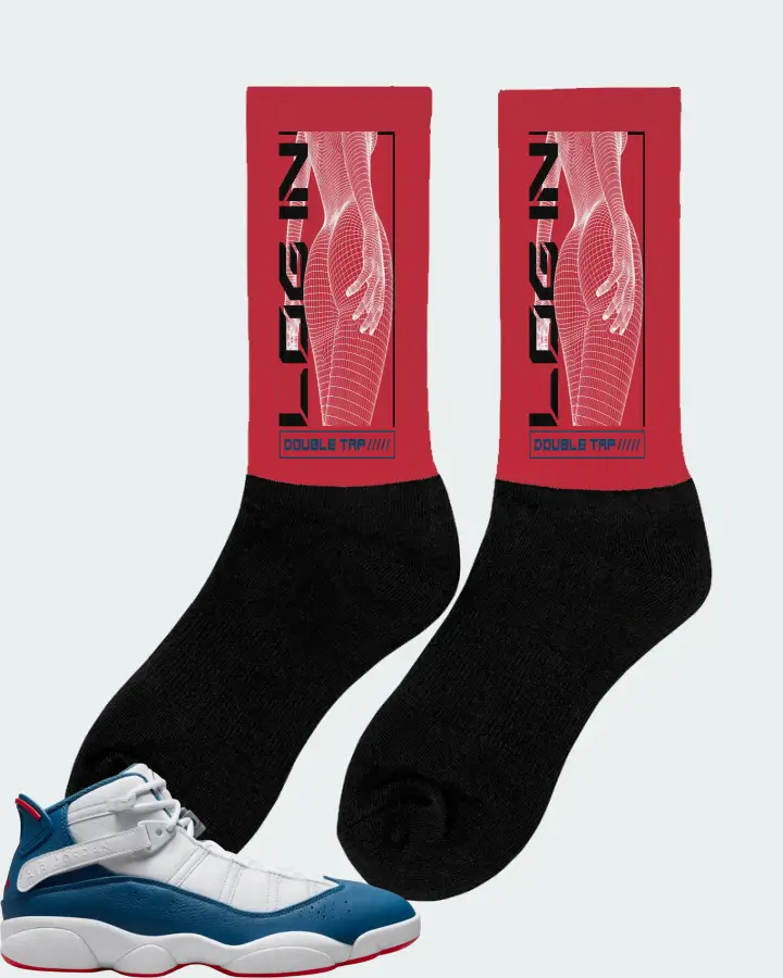 Jordan 6 Rings Sneaker Matching Red Socks (LOGIN) - View 3