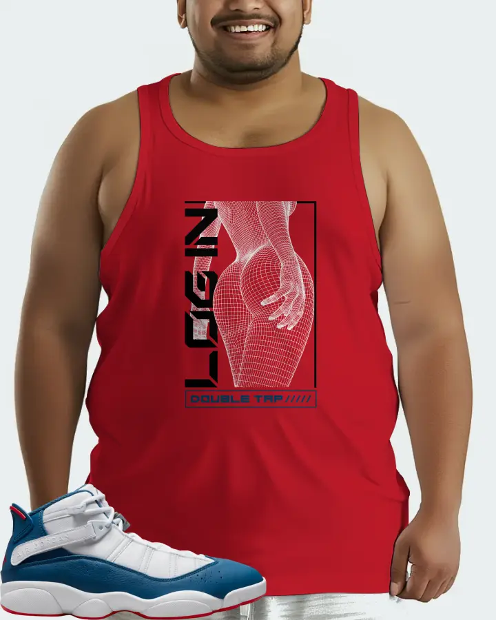 Jordan 6 Rings Sneaker Matching Red Tank Top (LOGIN) - View 6