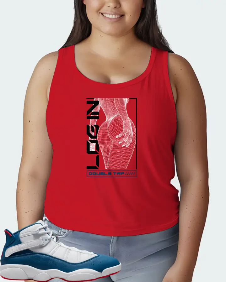 Jordan 6 Rings Sneaker Matching Red Tank Top (LOGIN) - View 7