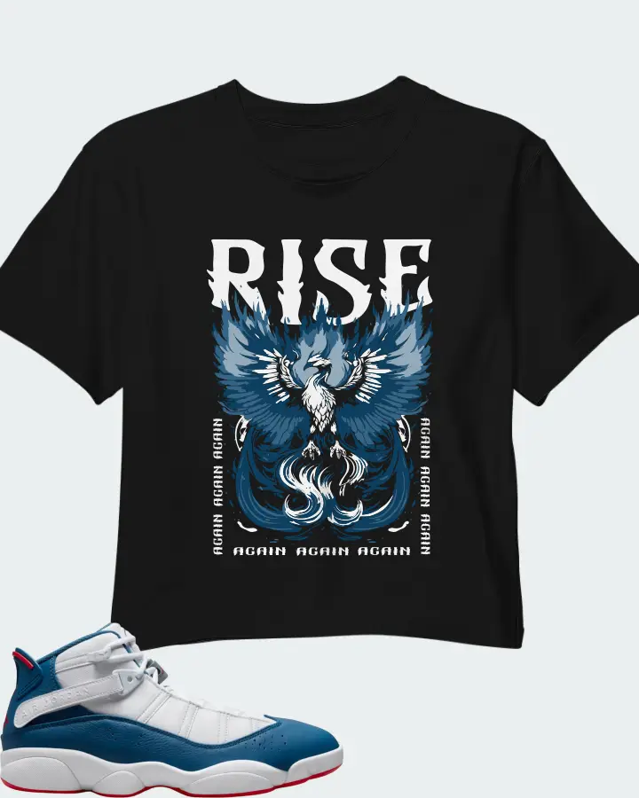 Jordan 6 Rings Sneaker Matching Black Crop Top - RISE