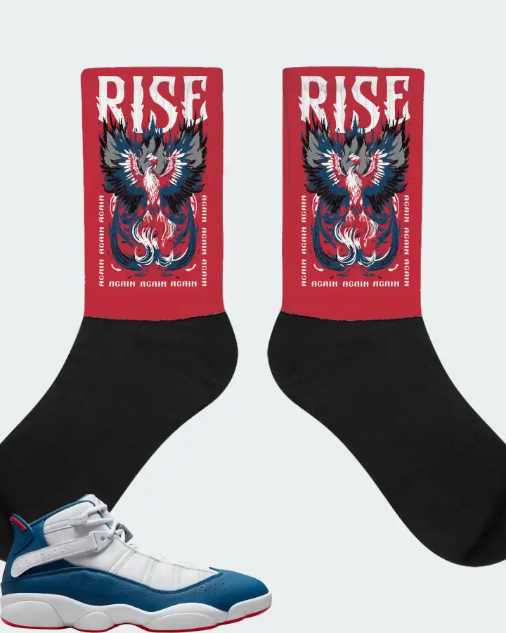 Jordan 6 Rings Sneaker Matching Red Socks (RISE) - View 1