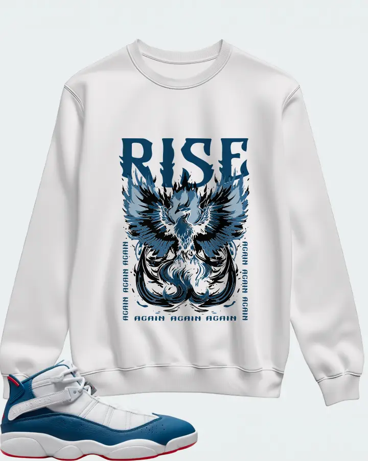 Jordan 6 Rings Sneaker Matching White Sweatshirt - RISE
