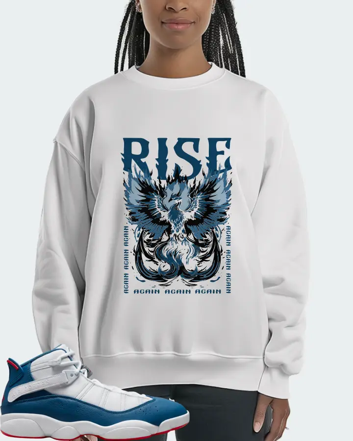Jordan 6 Rings Sneaker Matching White Sweatshirt (RISE) - View 3