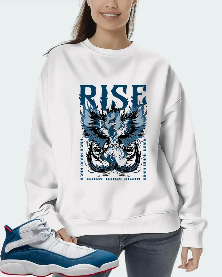 Jordan 6 Rings Sneaker Matching White Sweatshirt (RISE) - View 5