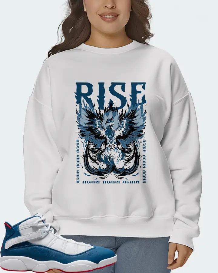 Jordan 6 Rings Sneaker Matching White Sweatshirt (RISE) - View 7