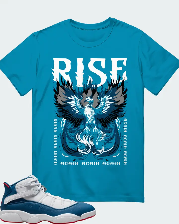 Jordan 6 Rings Sneaker Matching Aqua T-Shirt - RISE