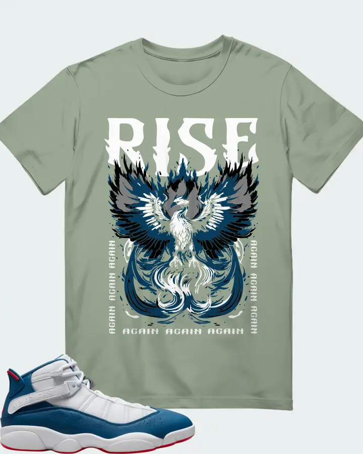 Jordan 6 Rings Sneaker Matching Sage T-Shirt - RISE
