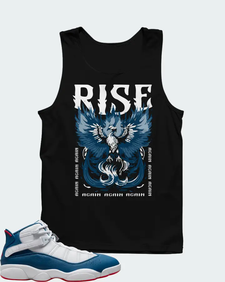 Jordan 6 Rings Sneaker Matching Black Tank Top - RISE