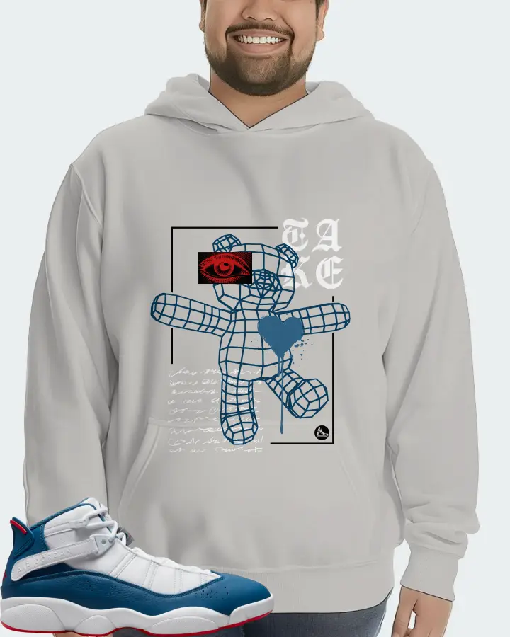 Jordan 6 Rings Sneaker Matching Grey Hoodie (TAKE) - View 6