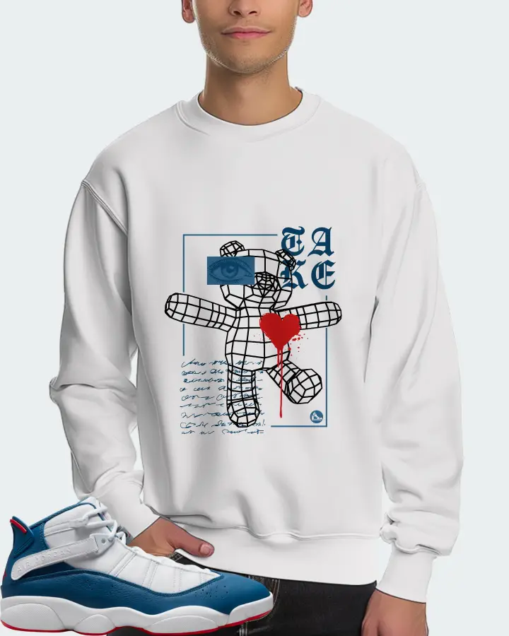 Jordan 6 Rings Sneaker Matching White Sweatshirt (TAKE) - View 4