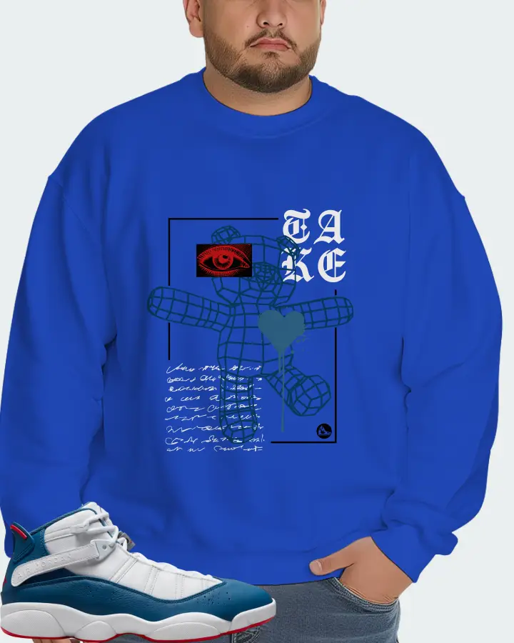 Jordan 6 Rings Sneaker Matching Royal Blue Sweatshirt (TAKE) - View 6