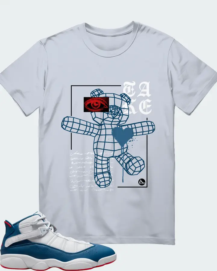 Jordan 6 Rings Sneaker Matching Light Blue T-Shirt (TAKE) - View 1