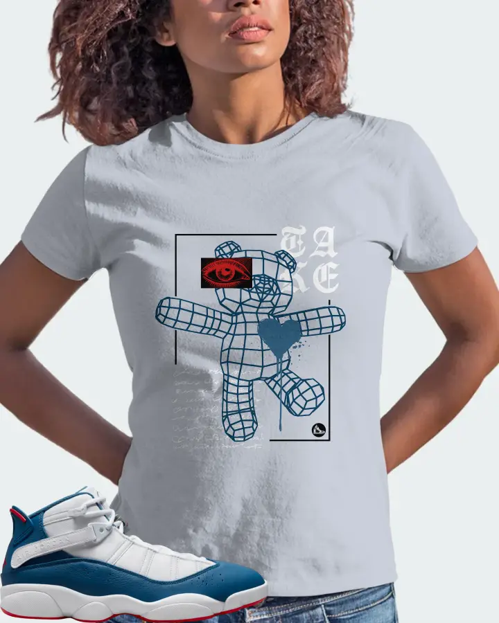Jordan 6 Rings Sneaker Matching Light Blue T-Shirt (TAKE) - View 3