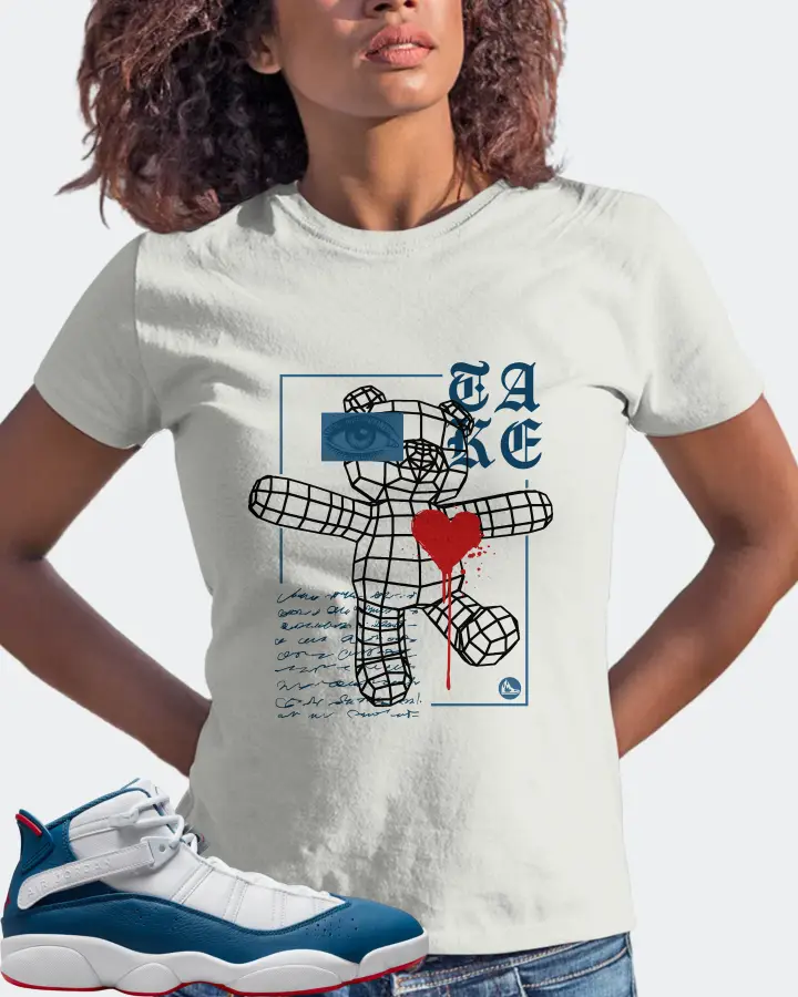 Jordan 6 Rings Sneaker Matching Ash T-Shirt (TAKE) - View 3