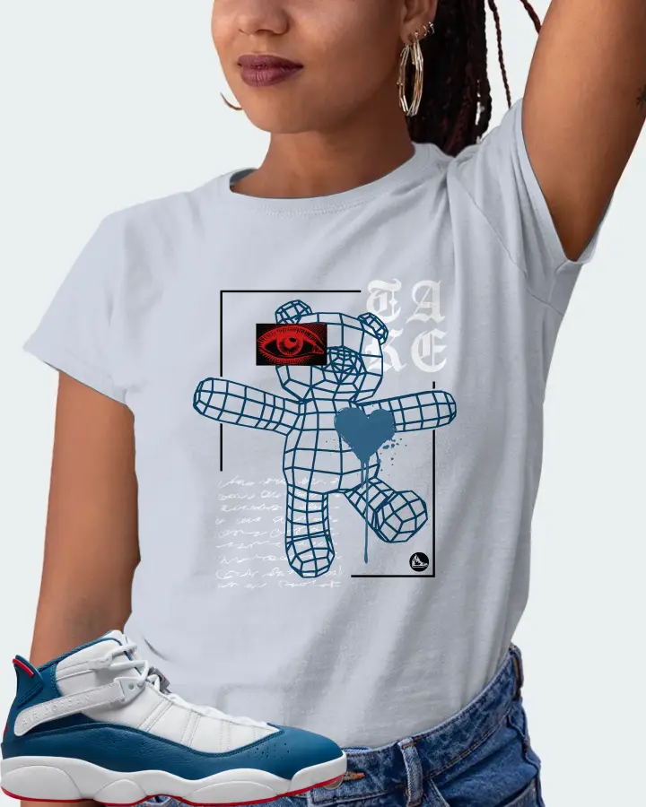 Jordan 6 Rings Sneaker Matching Light Blue T-Shirt (TAKE) - View 5