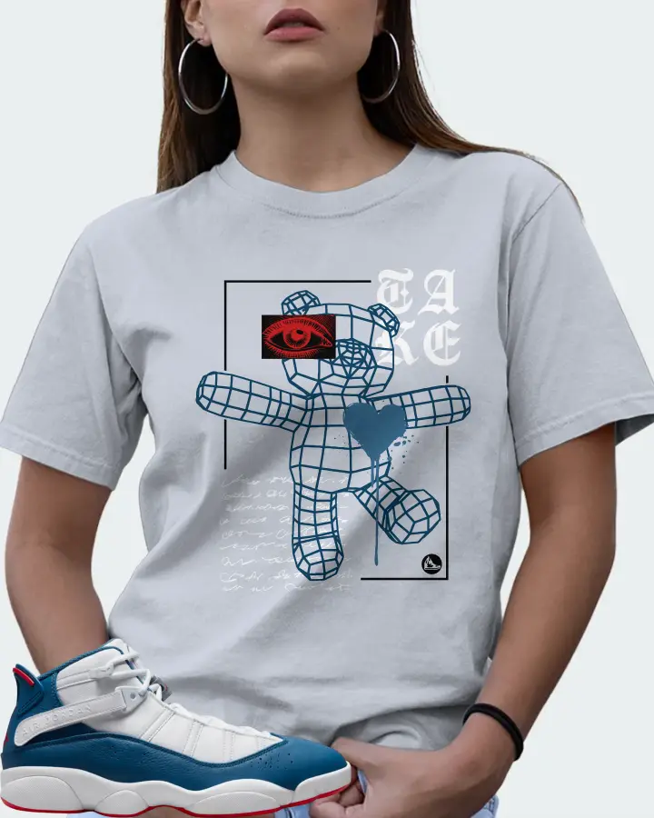 Jordan 6 Rings Sneaker Matching Light Blue T-Shirt (TAKE) - View 7