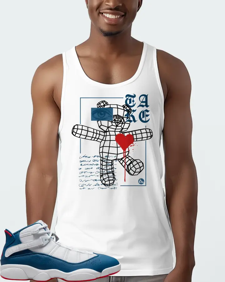 Jordan 6 Rings Sneaker Matching White Tank Top (TAKE) - View 2