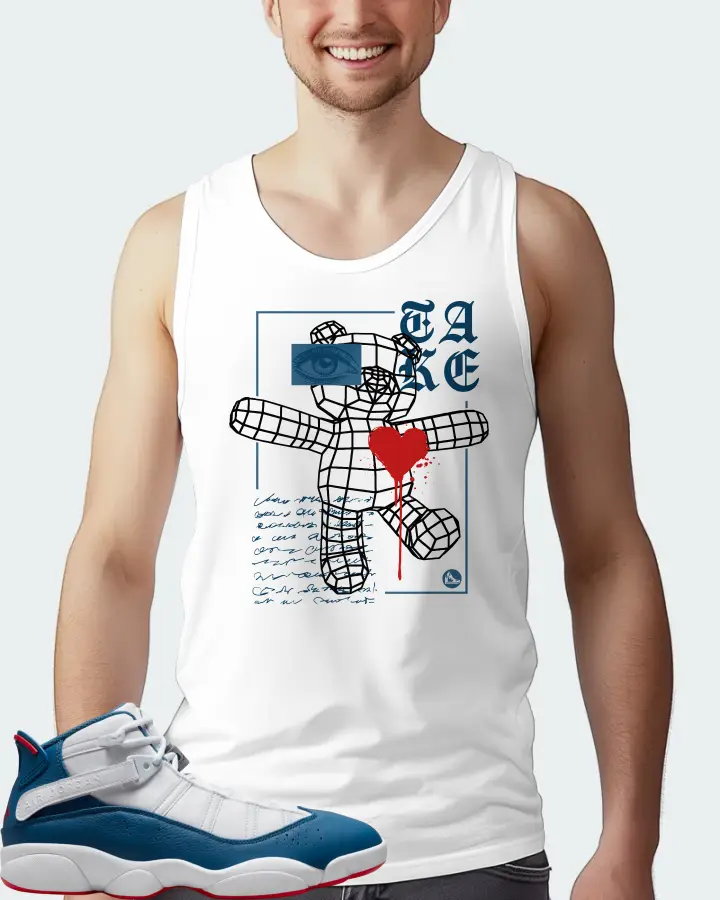 Jordan 6 Rings Sneaker Matching White Tank Top (TAKE) - View 4