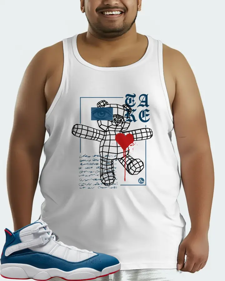 Jordan 6 Rings Sneaker Matching White Tank Top (TAKE) - View 6