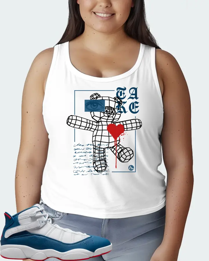 Jordan 6 Rings Sneaker Matching White Tank Top (TAKE) - View 7