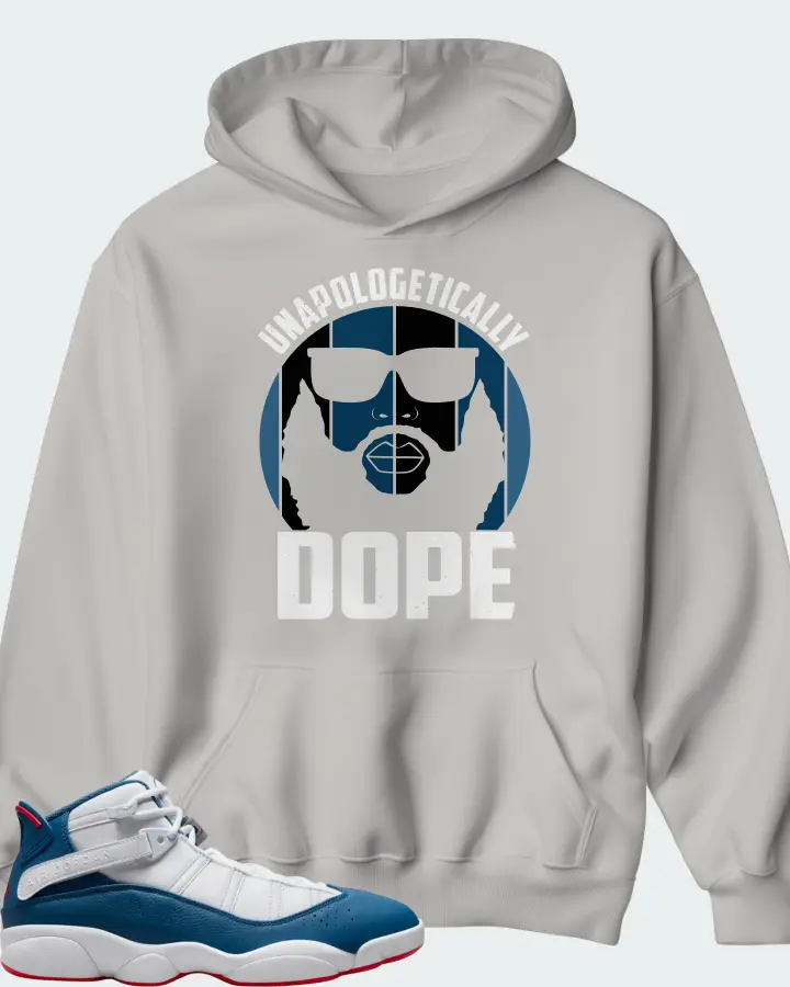 Jordan 6 Rings Sneaker Matching Grey Hoodie - UNAPOLOGETICALLY DOPE Man
