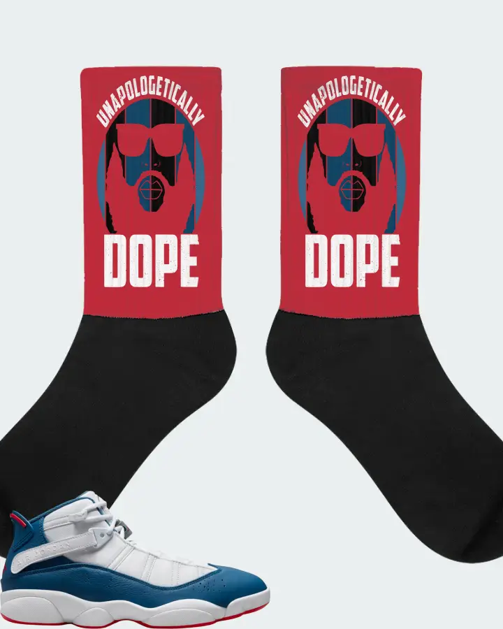 Jordan 6 Rings Sneaker Matching Red Socks - UNAPOLOGETICALLY DOPE Man