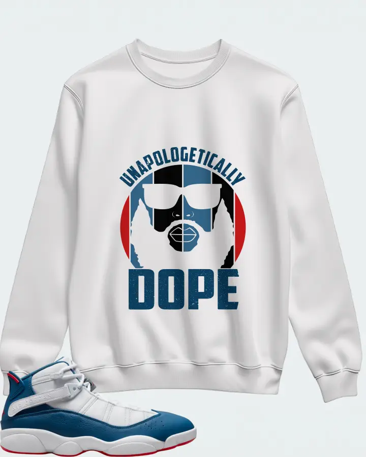 Jordan 6 Rings Sneaker Matching White Sweatshirt - UNAPOLOGETICALLY DOPE Man