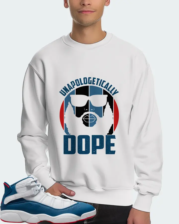 Jordan 6 Rings Sneaker Matching White Sweatshirt (UNAPOLOGETICALLY DOPE Man) - View 4