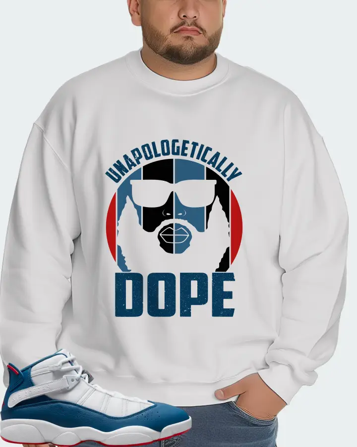 Jordan 6 Rings Sneaker Matching White Sweatshirt (UNAPOLOGETICALLY DOPE Man) - View 6