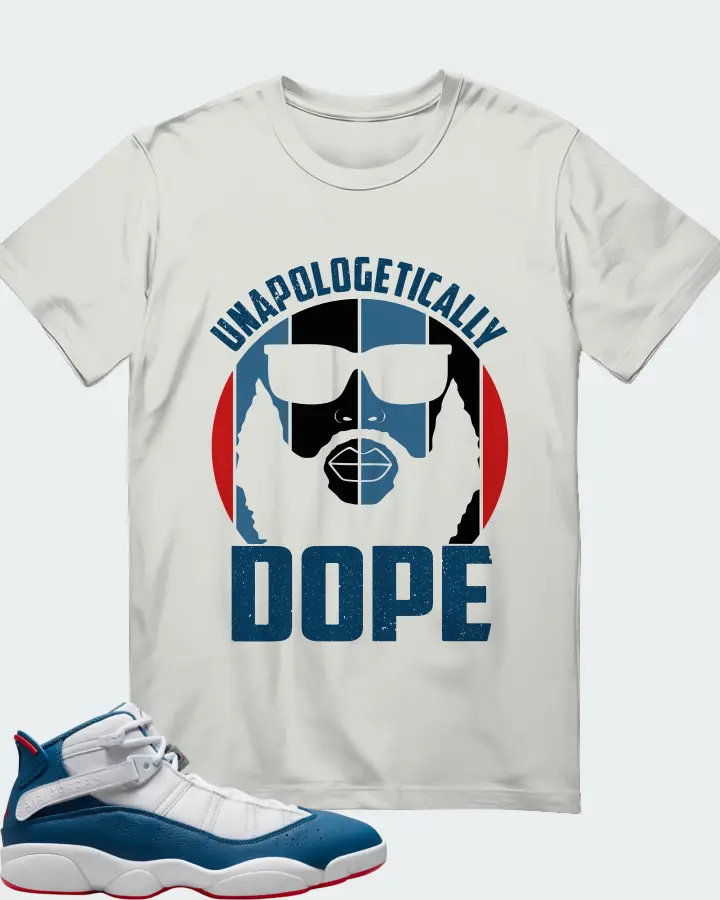 Jordan 6 Rings Sneaker Matching Silver T-Shirt - UNAPOLOGETICALLY DOPE Man