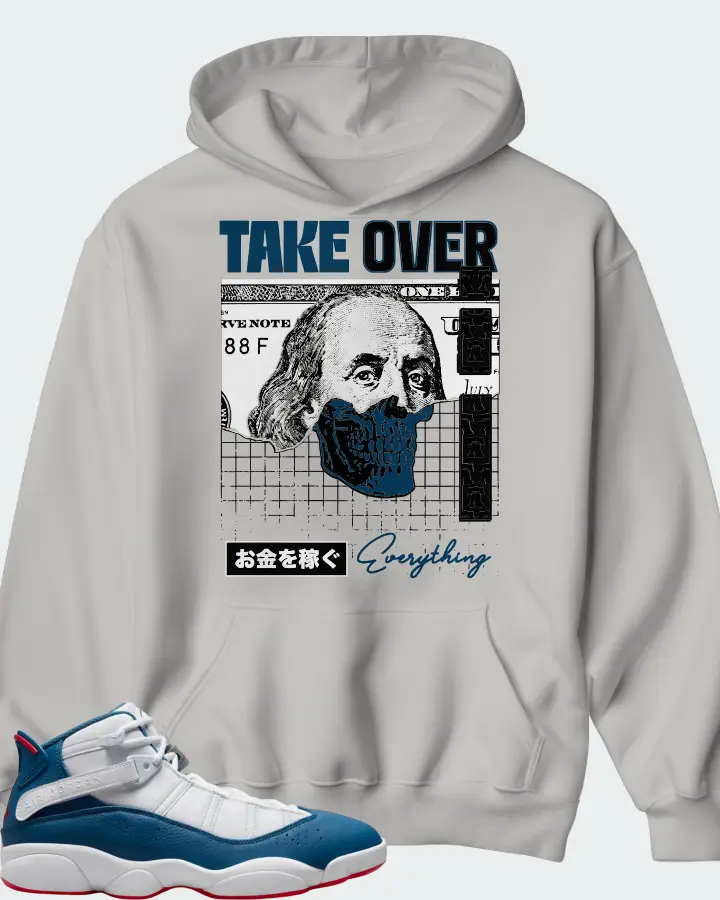 Jordan 6 Rings Sneaker Matching Grey Hoodie - Take Over
