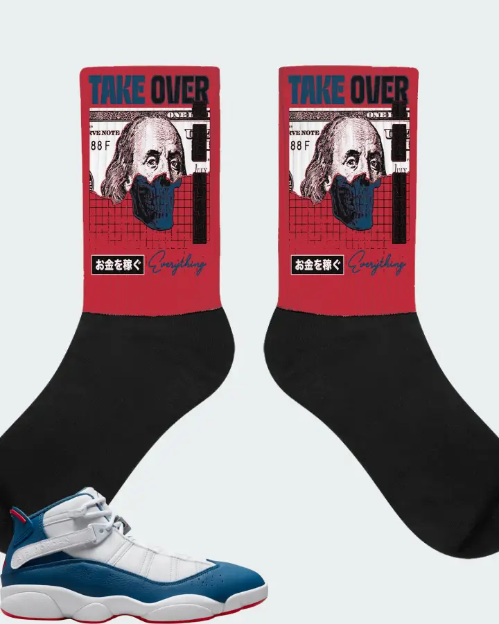 Jordan 6 Rings Sneaker Matching Red Socks - Take Over