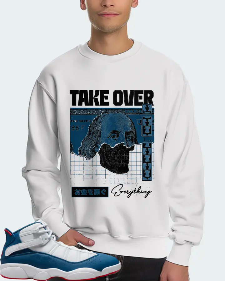 Jordan 6 Rings Sneaker Matching White Sweatshirt (Take Over) - View 4