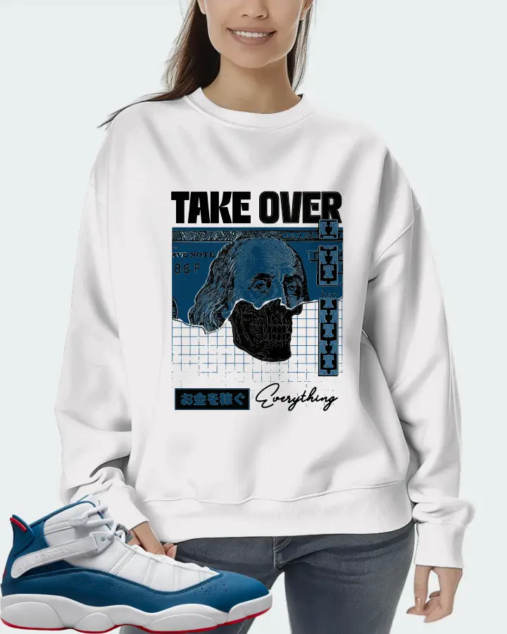 Jordan 6 Rings Sneaker Matching White Sweatshirt (Take Over) - View 5
