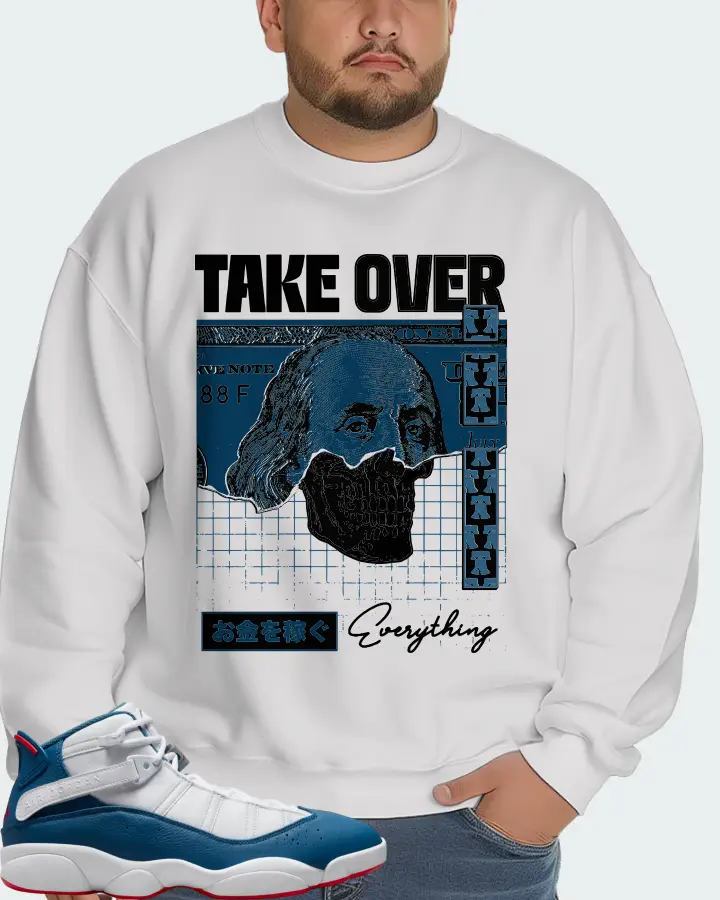 Jordan 6 Rings Sneaker Matching White Sweatshirt (Take Over) - View 6