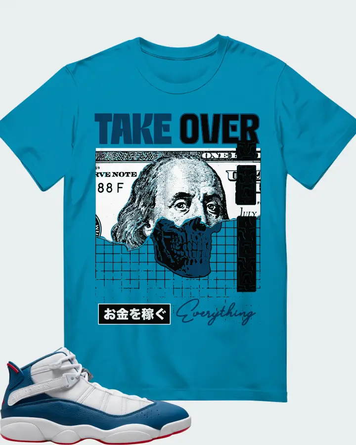 Jordan 6 Rings Sneaker Matching Aqua T-Shirt - Take Over