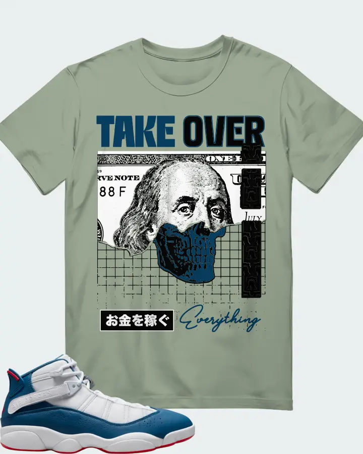 Jordan 6 Rings Sneaker Matching Sage T-Shirt - Take Over