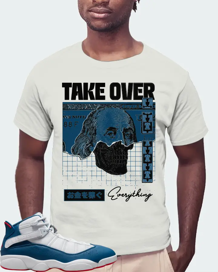 Jordan 6 Rings Sneaker Matching Silver T-Shirt (Take Over) - View 4
