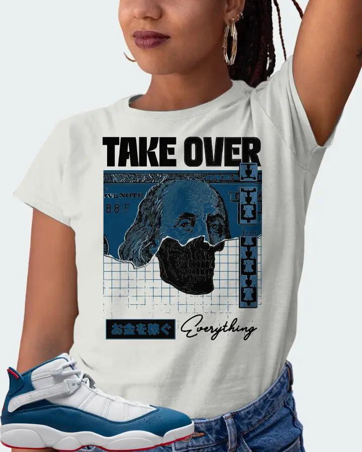 Jordan 6 Rings Sneaker Matching Silver T-Shirt (Take Over) - View 5