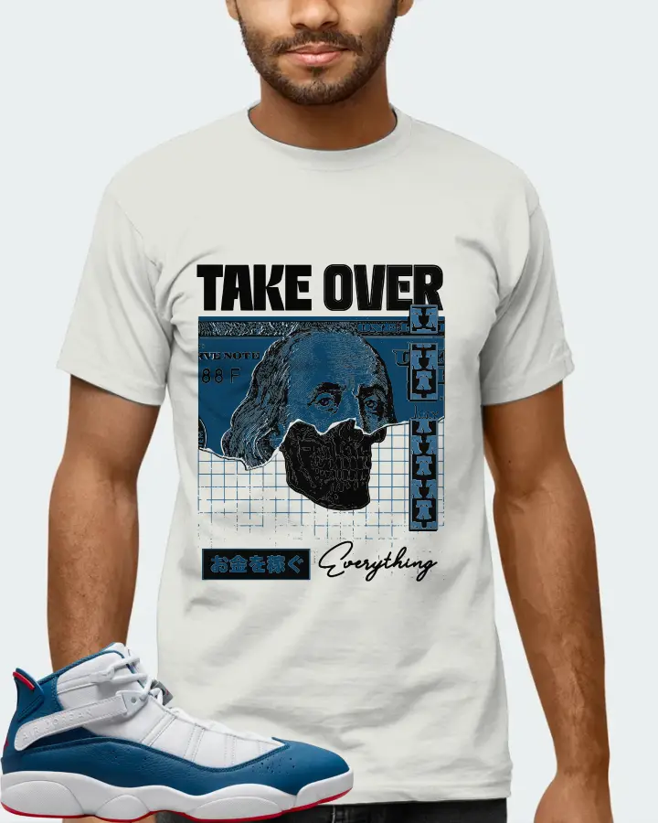 Jordan 6 Rings Sneaker Matching Silver T-Shirt (Take Over) - View 6