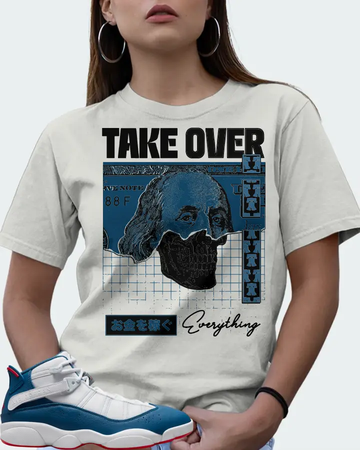 Jordan 6 Rings Sneaker Matching Silver T-Shirt (Take Over) - View 7