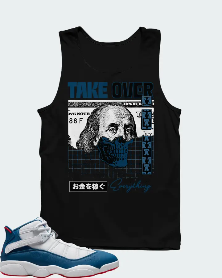 Jordan 6 Rings Sneaker Matching Black Tank Top - Take Over