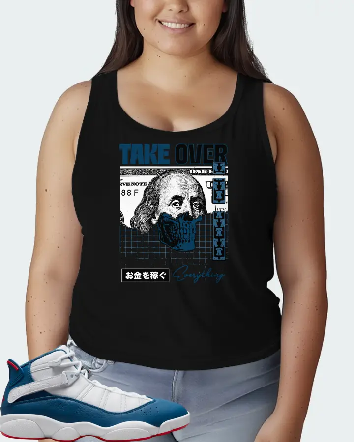 Jordan 6 Rings Sneaker Matching Black Tank Top (Take Over) - View 7